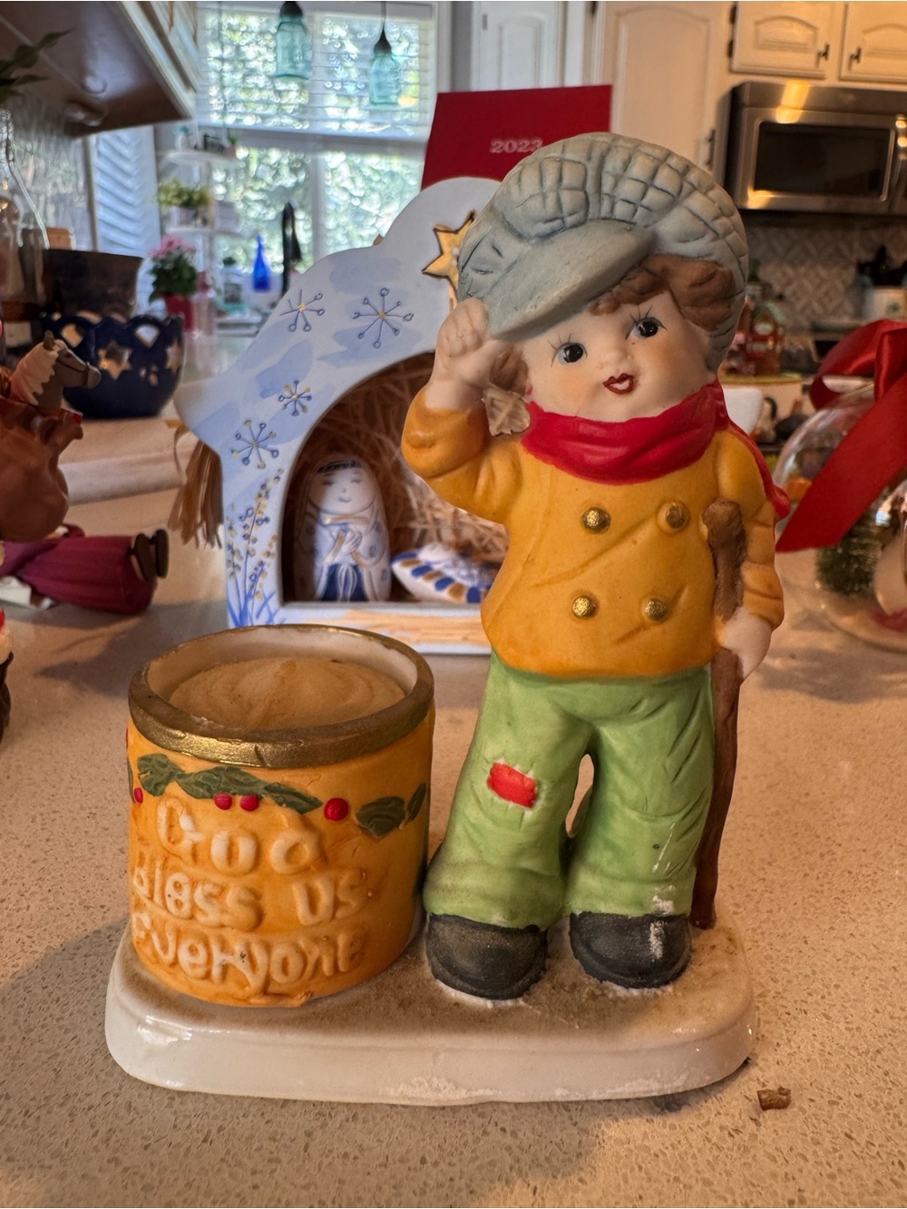 Vintage 1978 Jasco Tiny Tim "Christmas Luvkins" Candle Holder